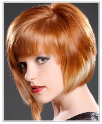 Red hair with blonde highlights